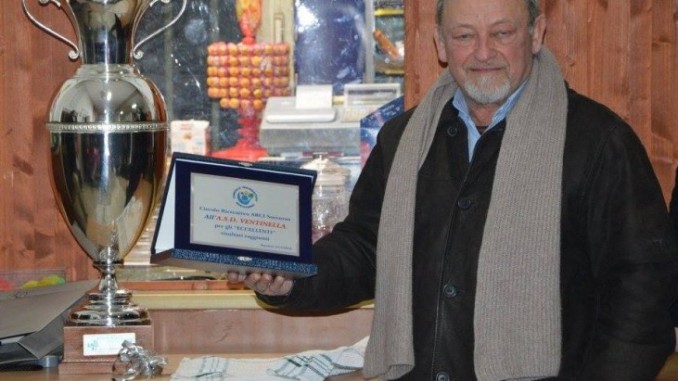 Leandro_Lanari_targa Soccorso festeggia Asd Ventinella, consegnata una targa Grande soddisfazione in paese per la vittoria della Coppa Italia Umbria 2016