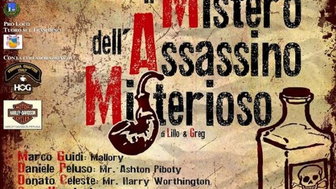 Il Mistero dell'Assassino misterioso, al teatro di Tuoro