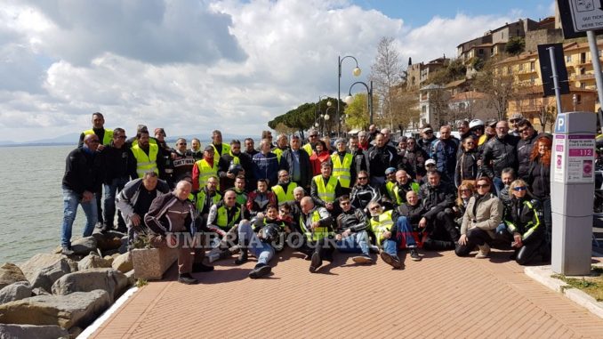 #Umbriamoto, mototuristi arrivano fino al Lago Trasimeno per rilanciare l'Umbria