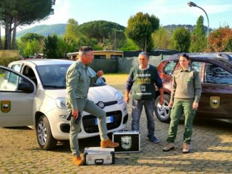 Operazione antibracc­onaggio delle Guardie­ Giurate WWF sul Lago­ Trasimeno