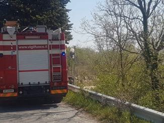 Castel Rigone, incendio boschivo spento dai VVF
