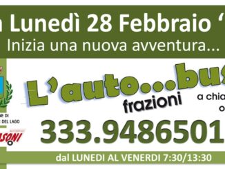 Da lunedì 28 febbraio nuovo servizio di trasporto pubblico per frazioni