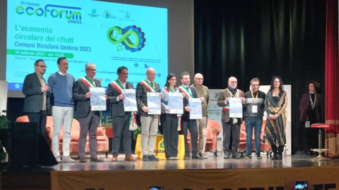 Castiglione del Lago è fra i Comuni Ricicloni 2023, il riconoscimento di Legambiente
