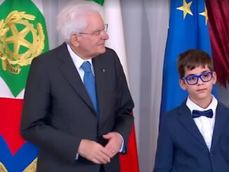 Sebastiano Guazzeroni e nuovo Alfiere della Repubblica, premiato da Mattarella