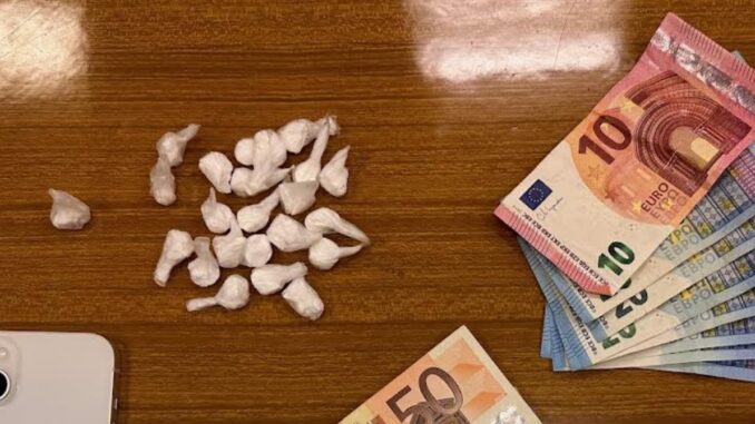 Giovane perugino arrestato con 23 dosi di cocaina