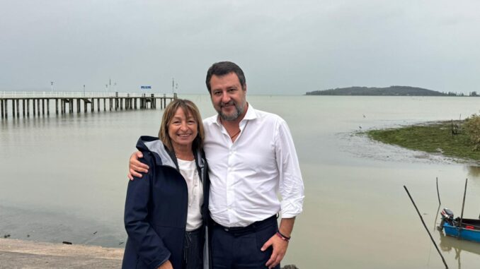 Tesei e Salvini al Lago Trasimeno per valutare interventi urgenti 