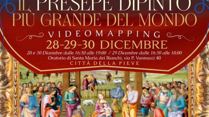 Spettacolo di video mapping per Natale a Città della Pieve