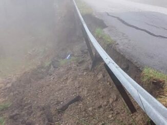 Frana sulla S.P. 143, circolazione a senso unico alternato