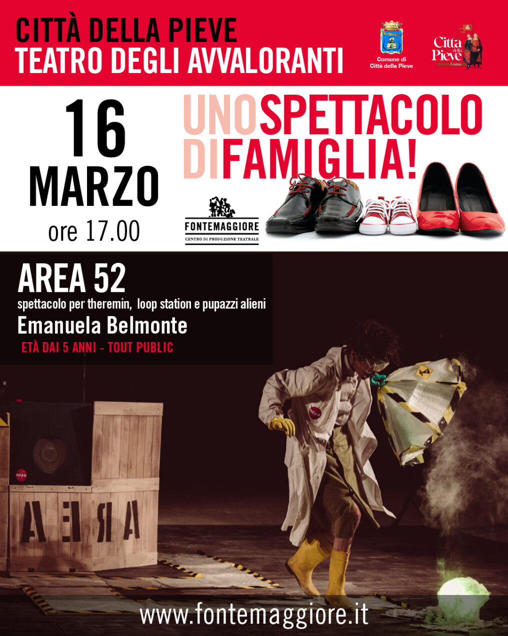 Stagione Area 52 al Teatro degli Avvaloranti a Città della Pieve