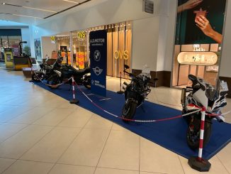 Moto in mostra al Quasar Village verso il raduno Celaia
