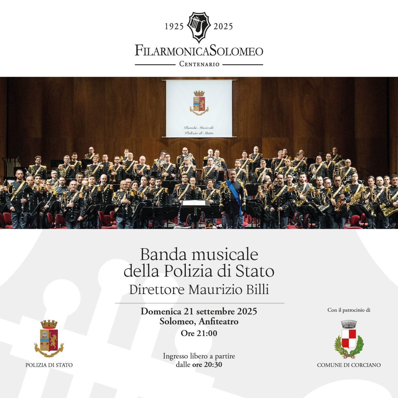 Banda della Polizia di Stato, concerto a Solomeo