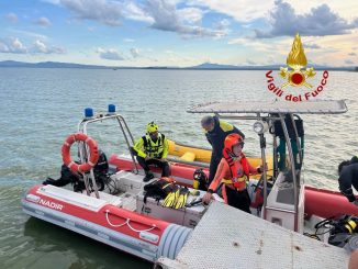 Fuga di gas al Trasimeno, Vigili del Fuoco in azione