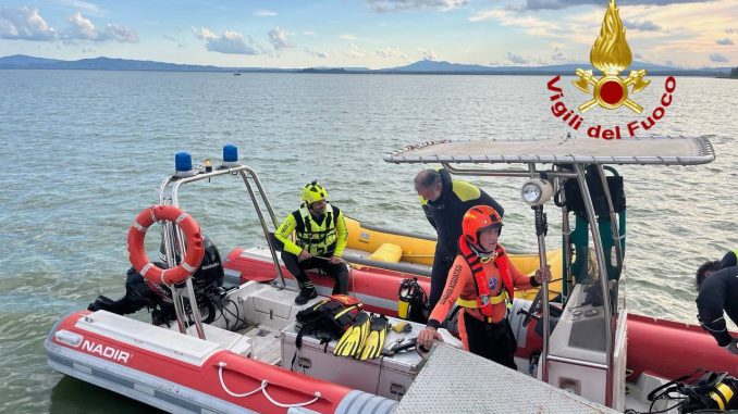Fuga di gas al Trasimeno, Vigili del Fuoco in azione