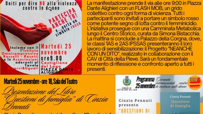 Castiglione del Lago unito contro la violenza di genere